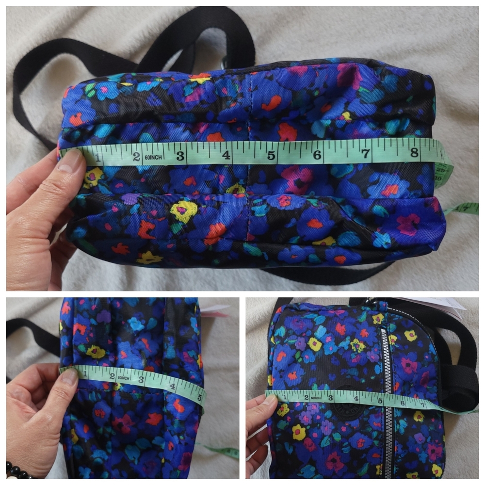 ✨️HP✨️Kipling | NWT Blue/Multicolor 'Fresh Freesia' Floral Crossbody Bag - Picture 9 of 10